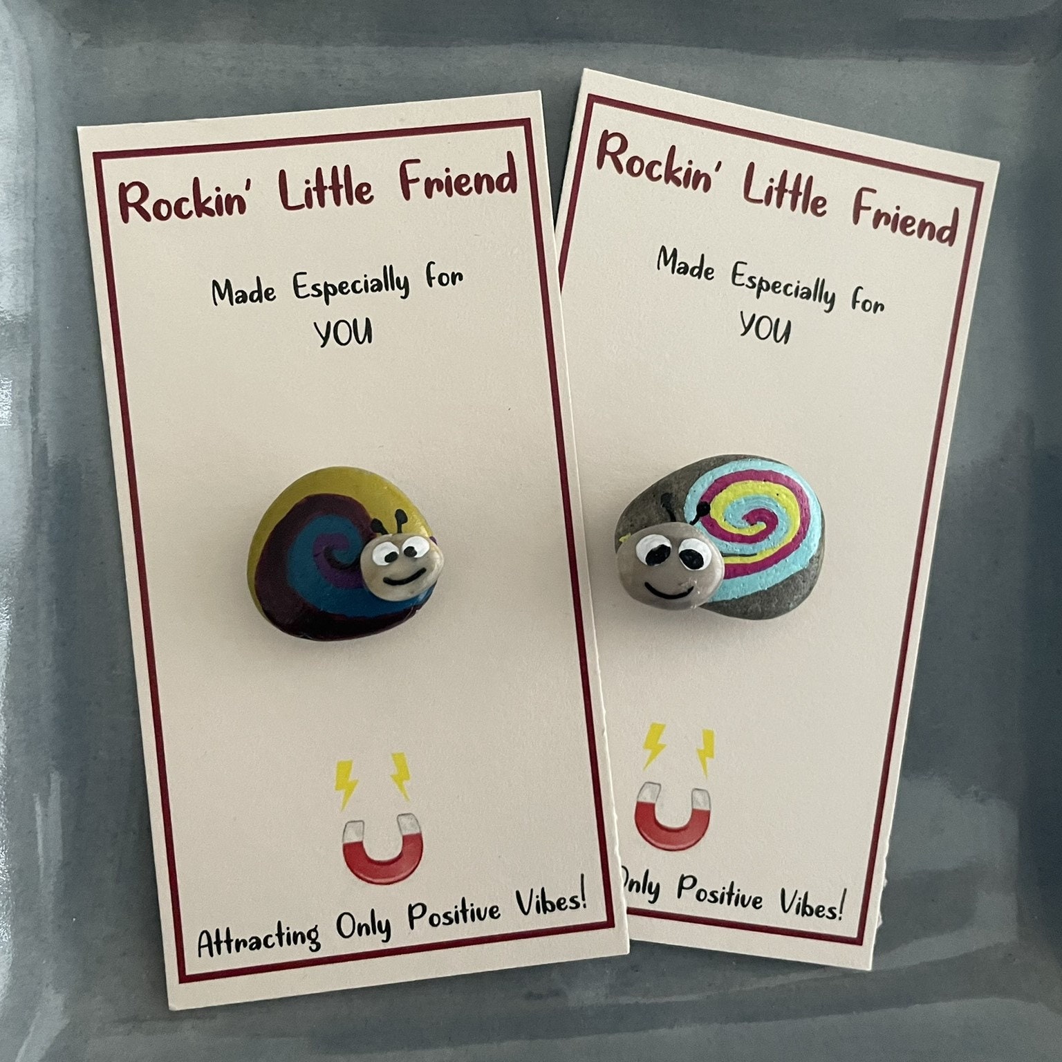 Snail Magnets Colorful Snail Painted Rock Magnet: Fridge, Car, or Board - Etsy