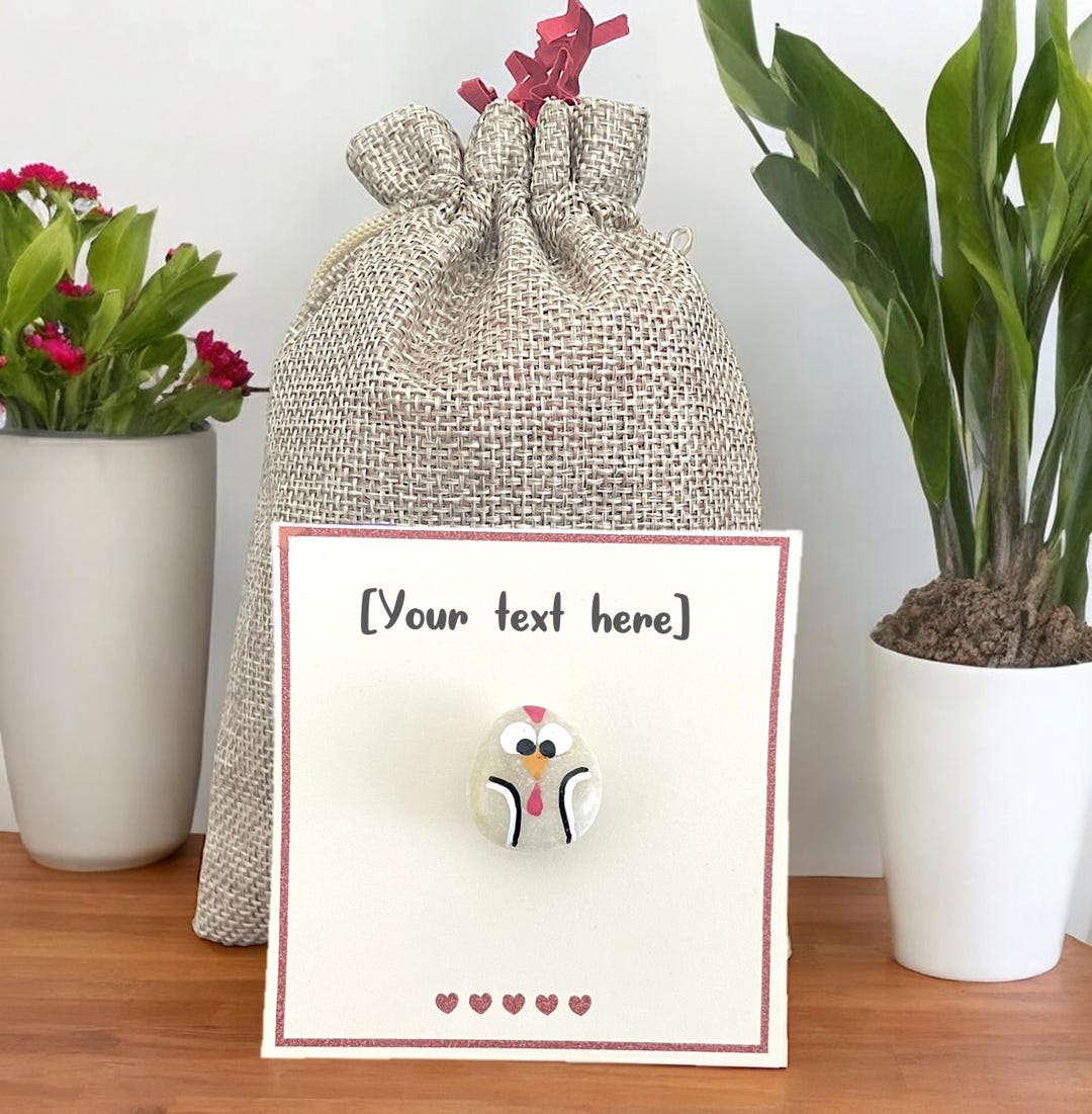 Chicken Rock Magnet, Painted Rock Craft, Handmade Chicken Magnets, Hand ...