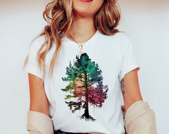 Pine Tree Shirt, Pine Tree TShirt, Hiking Shirt, Tree Gift for Her, Adventure Shirt, Camping Shirt, Wanderlust Shirt, Pine Tree Lover Gift