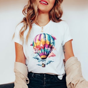 Watercolor Hot Air Balloon Shirt, Balloon Lover Shirt, Balloon Shirt, Explorer Tee, Flying Balloon Shirt, Adventure Seeker Top, Traveler Tee