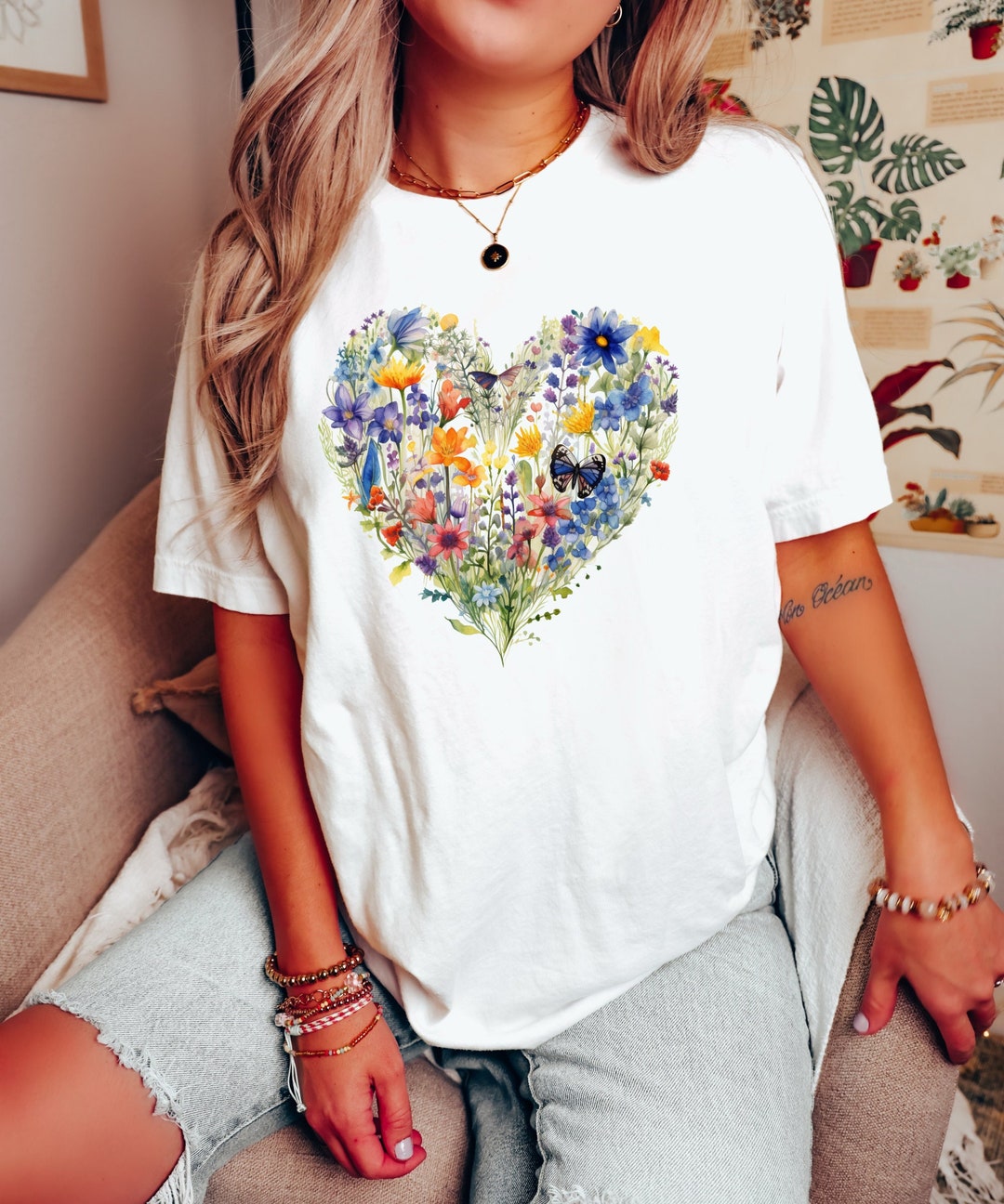 Flower Make You Happy Long T-shirt For Women's main image 0