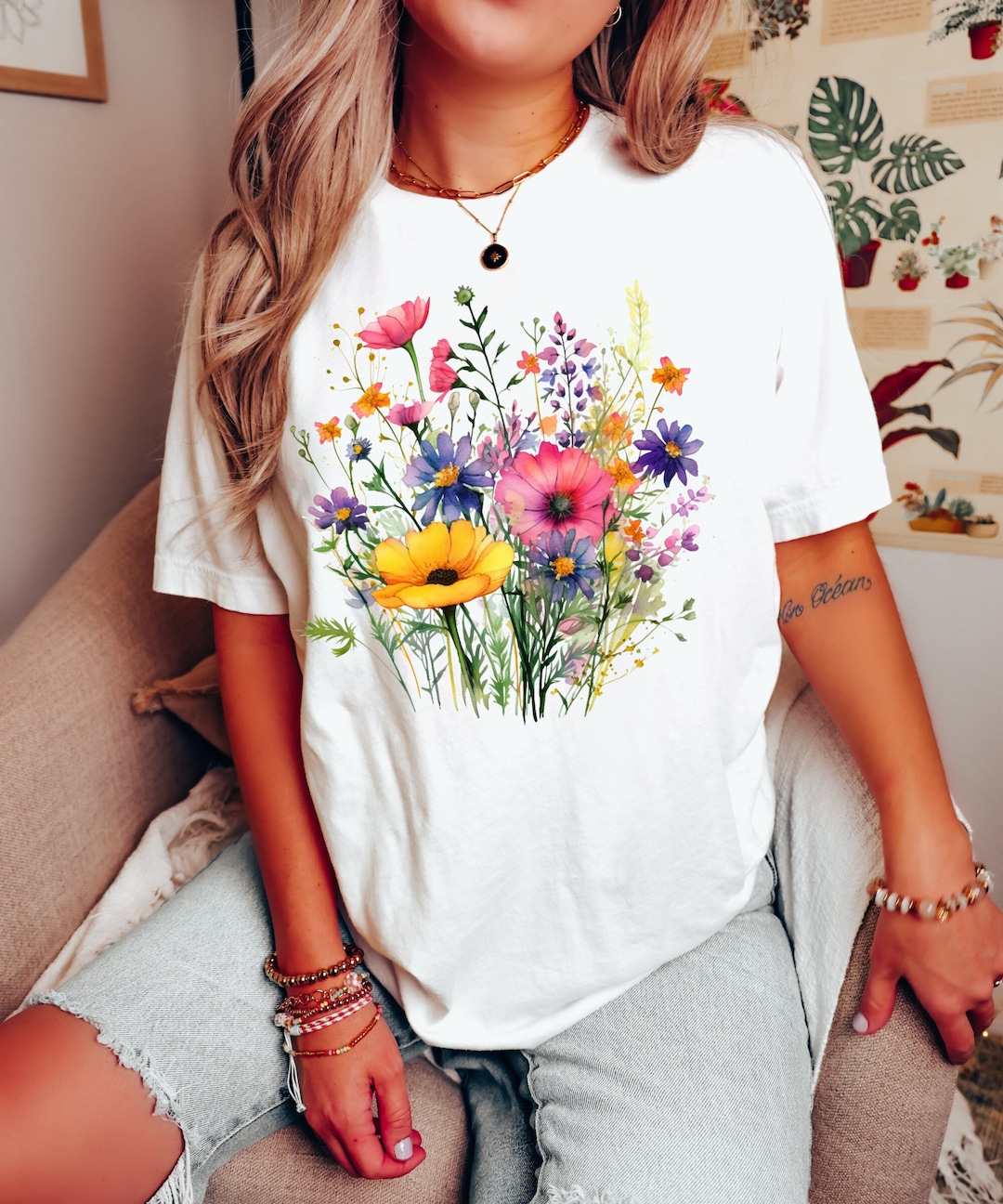 Wildflower Tshirt, Wild Flowers Shirt, Floral Tshirt, Flower Shirt ...