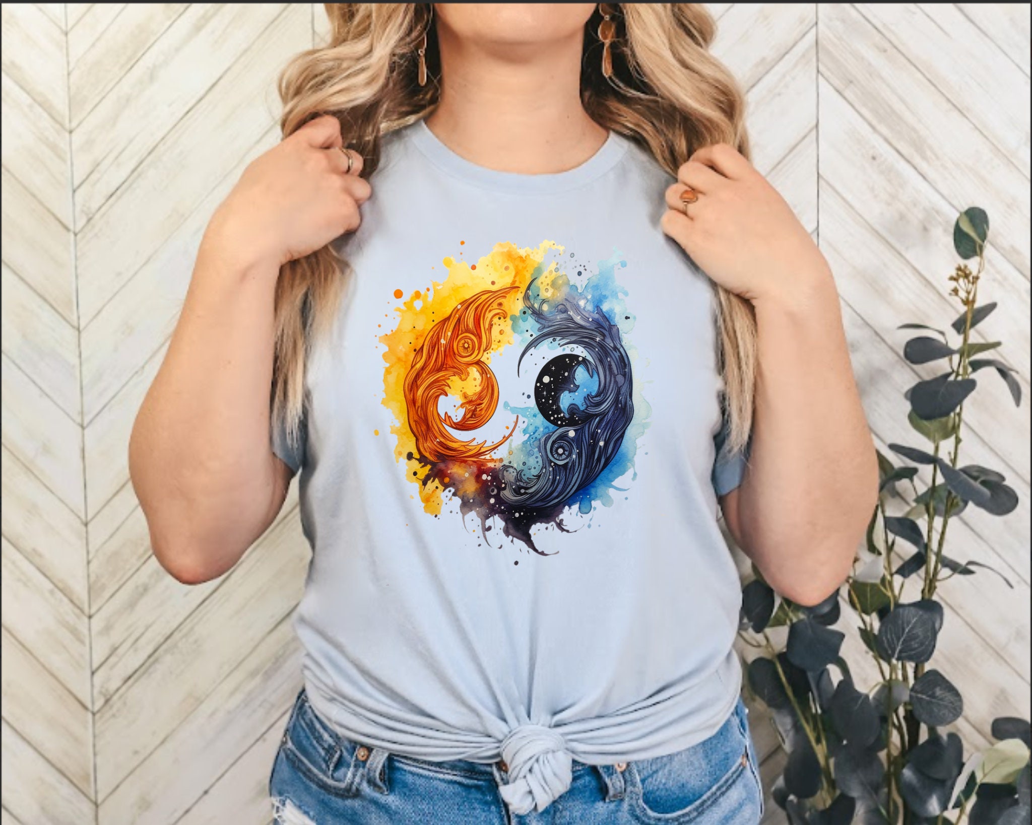 Yin Yang Shirt Sun and Moon Shirt Celestial Shirt Zen - Etsy Canada