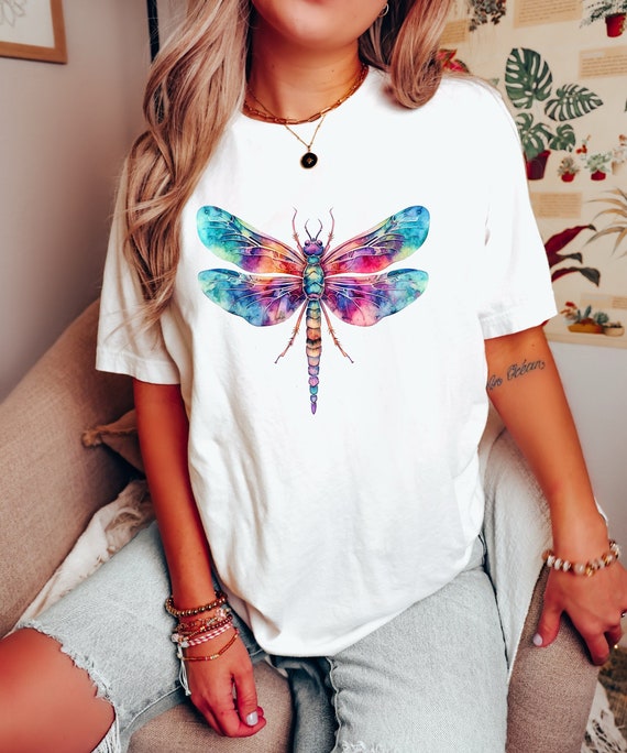 Colorful Dragonfly T-Shirt Insect Water Hippie Present Colorful Dragonfly T-Shirt Insect Water Hippie Present