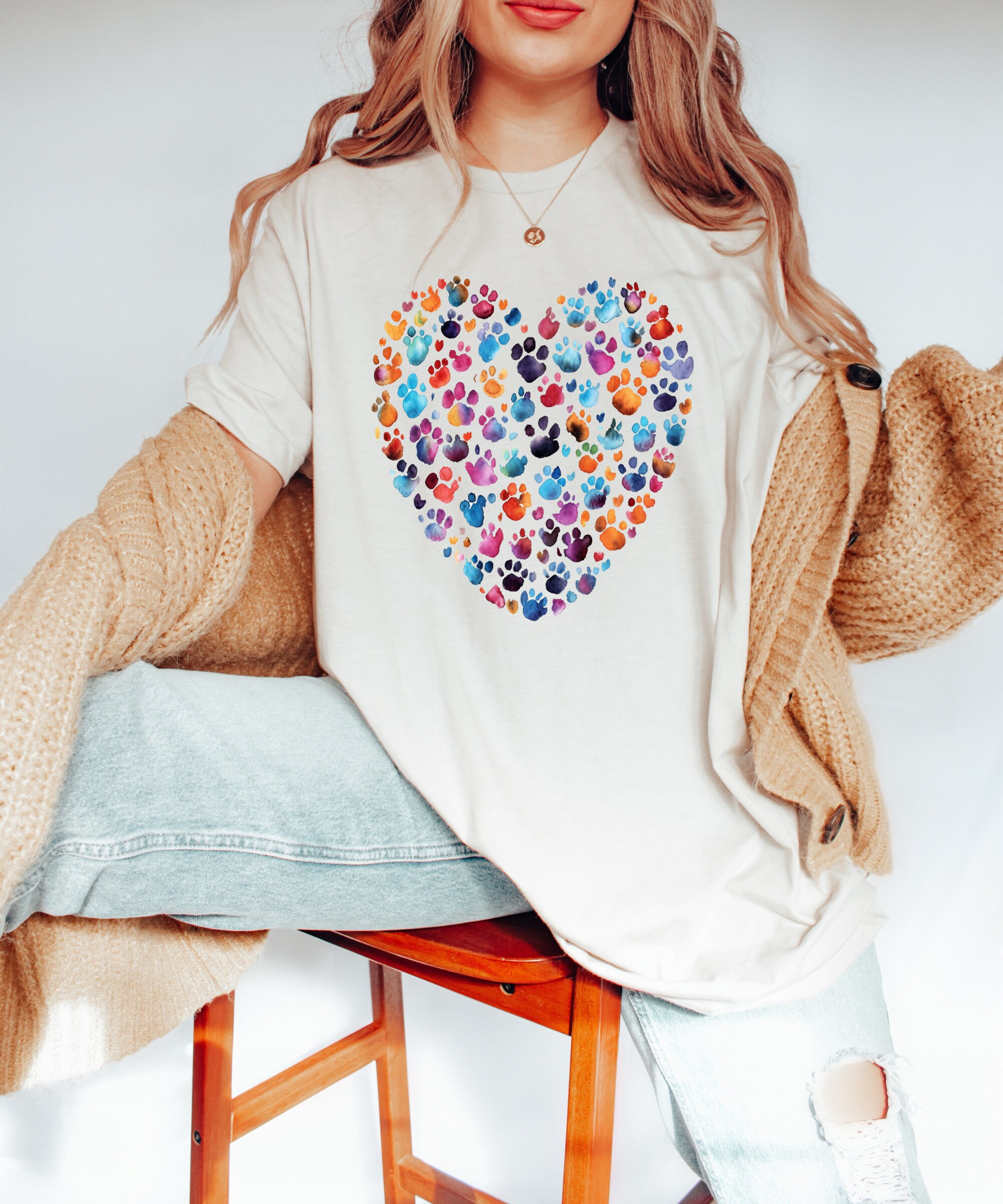 Watercolor Paw Heart Shirt Dog Lover Shirt Dog Mom Shirt - Etsy Canada