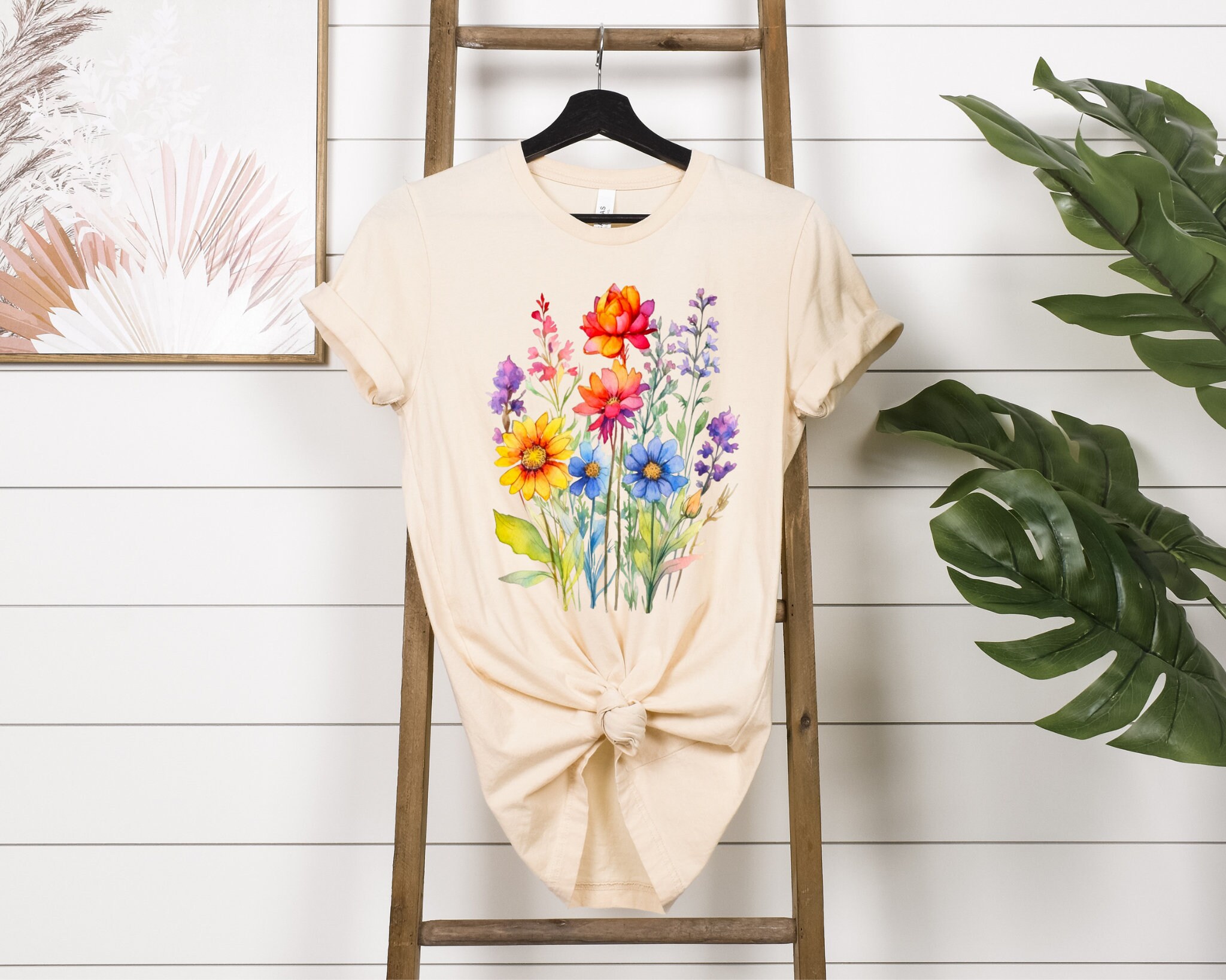 Watercolor Wildflower Shirt Wildflower Tee Floral Tshirt - Etsy Canada