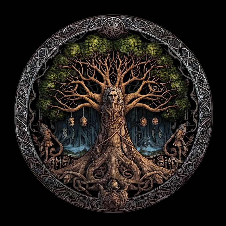 Tree of Life Digital Wall Art Tree of Life Painting, Family Living Room