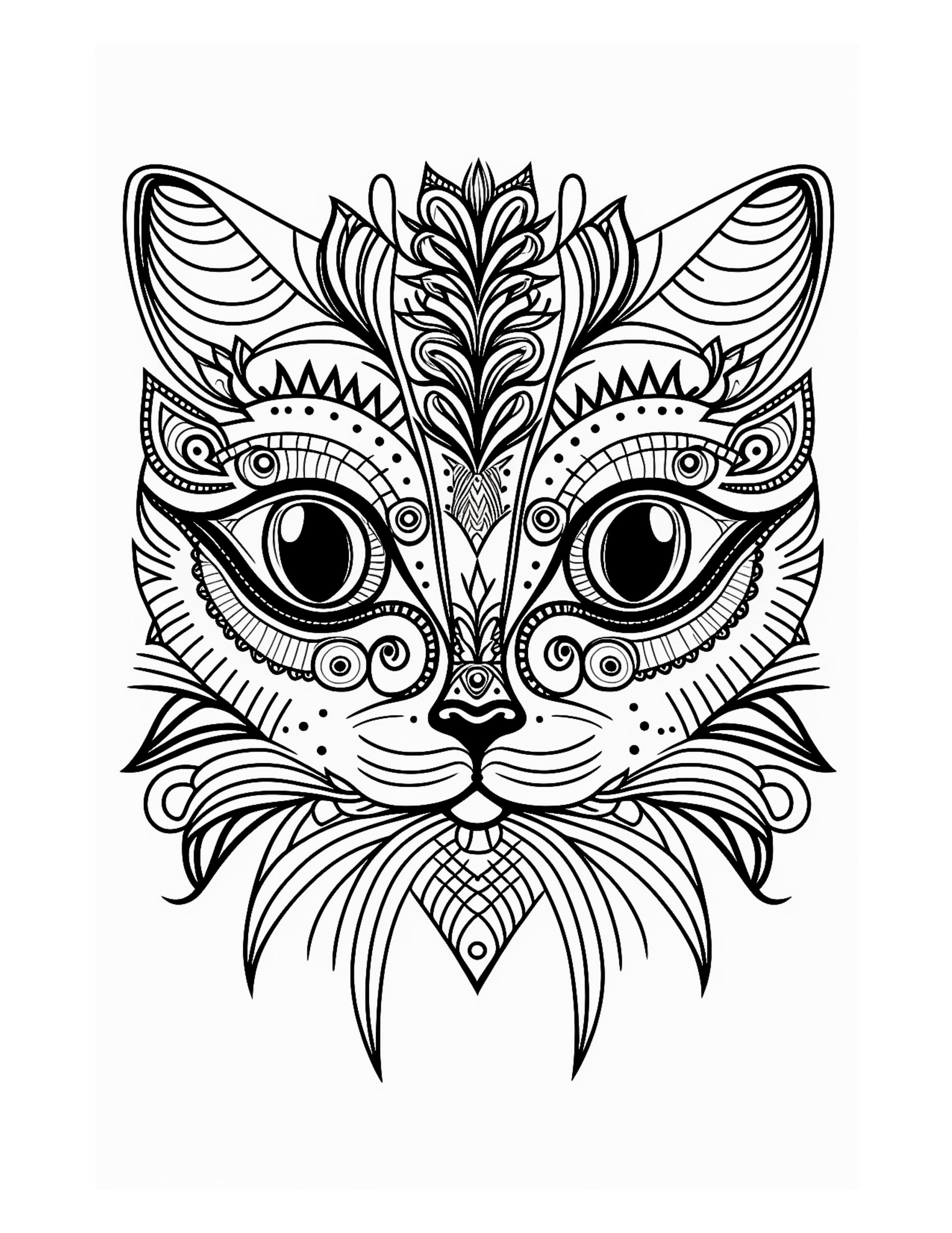 Paws & Whiskers Bundle: Mandalas Printable Coloring Book For Cats & Do –  Waiting For Colors