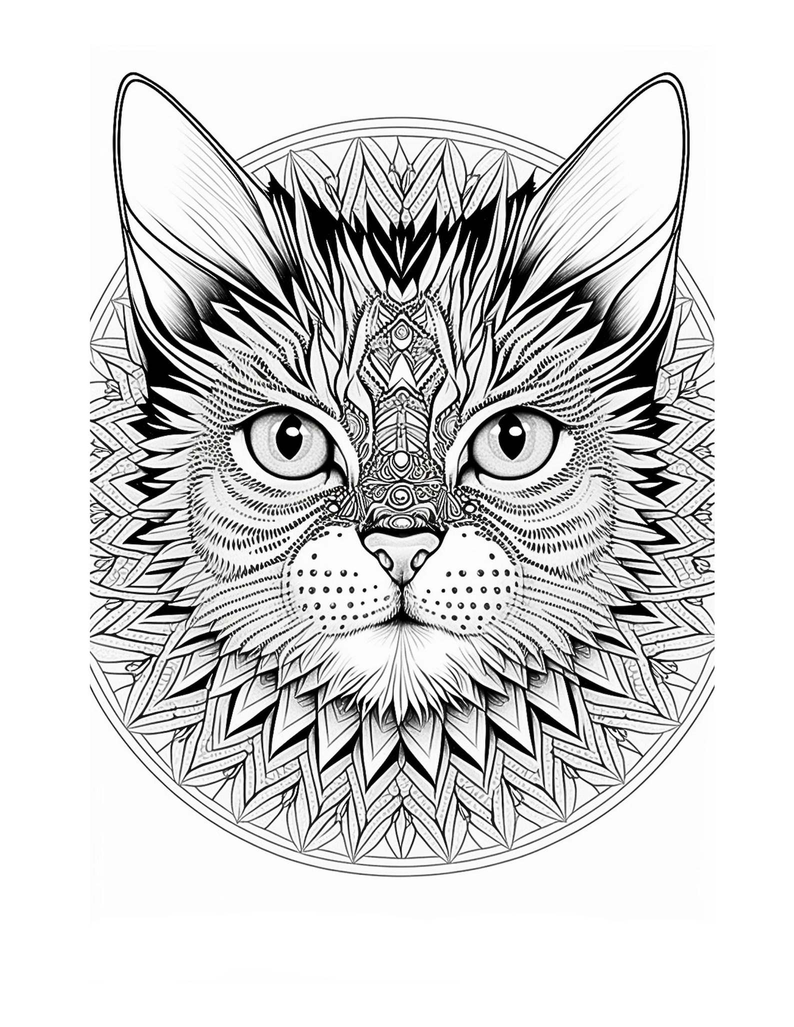 7 Cat Mandala Coloring Pages IV Instant Download Grayscale Coloring 7-cat-mandala-coloring-pages-iv-instant-download-grayscale-coloring