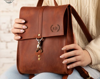 Leather Mini Backpack, 2026 Graduation Gift for Her, Leather Backpack Purse, Graduation Gifts for Women