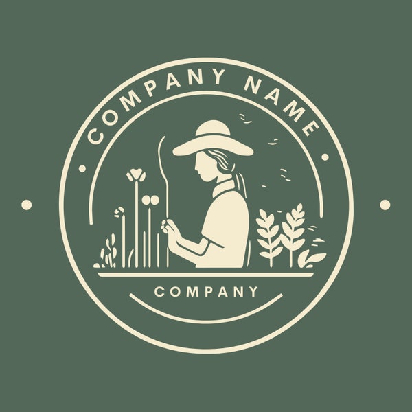 Gardening Logo Template | Gardening Logo, Editable | Elegant Logo | Modern Logo | Classic Design Logo | Template, Elegant Design | Garden