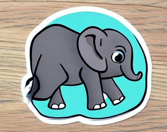 Pack of 95 digital baby elephant stickers, baby elephant stickers, baby elephant decoration