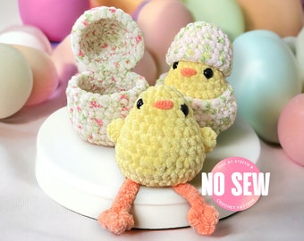 NO SEW Baby Cheeky Chick in Egg Crochet Pattern