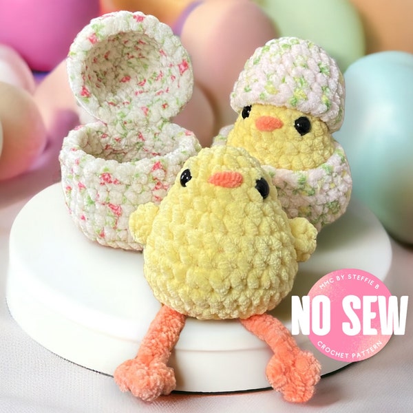 NO SEW Baby Cheeky Chick in Egg Crochet Pattern