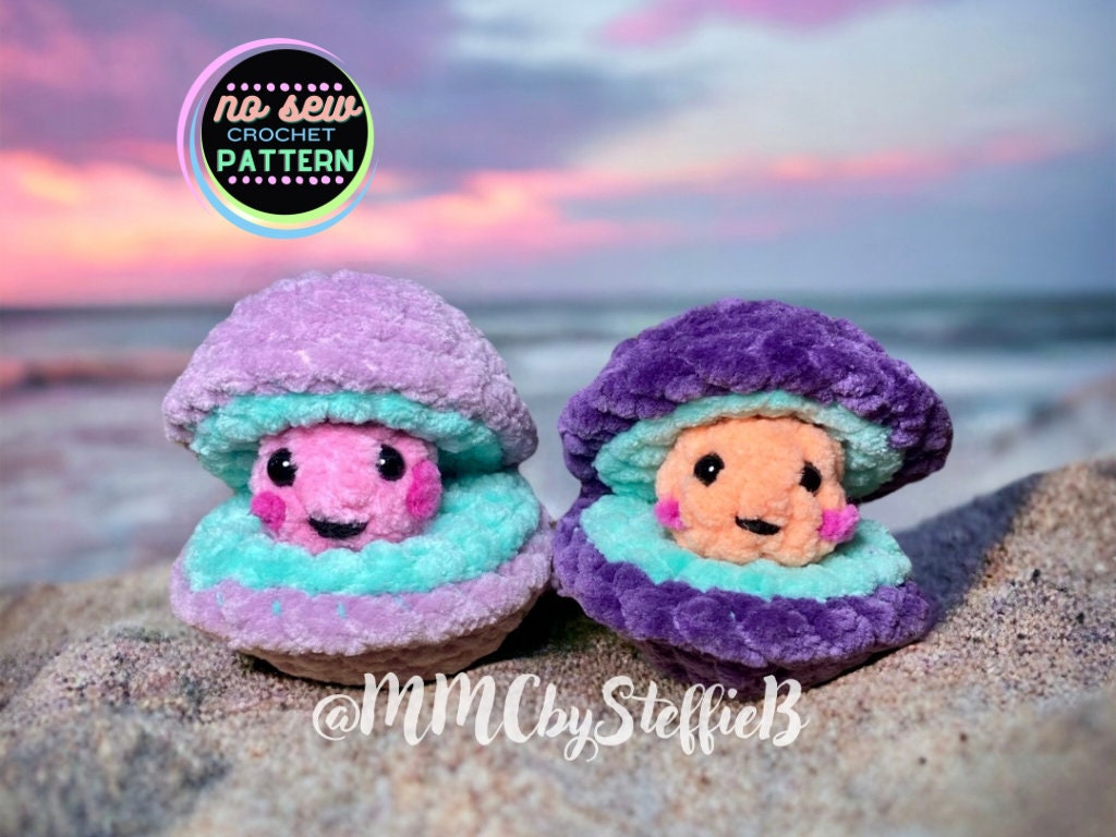 NO SEW Mini Clam Crochet Pattern