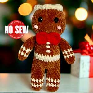 NO SEW Gingerbread Man Crochet Pattern