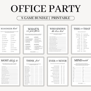 Bundel voor kantoorfeestspellen, werkfeestspellen voor teambuilding, ijsbrekerspellen, personeelswaardering, happy hour-spellen, teamvergaderingsspellen