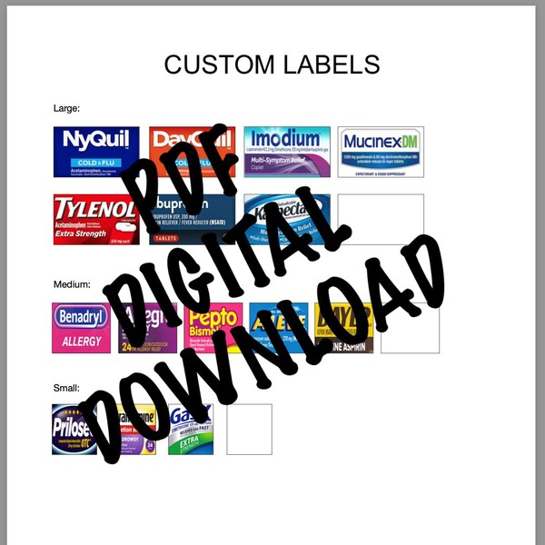 Pocket Pharmacy Labels Etsy Australia