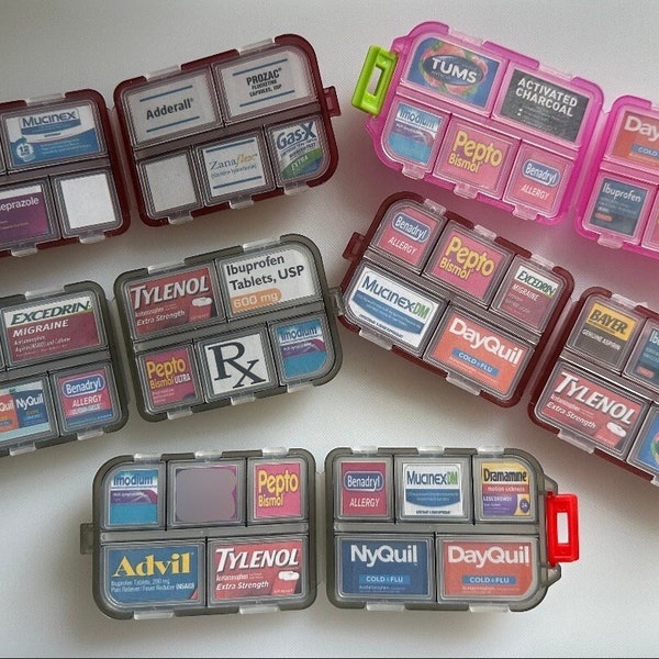 The Pocket Pharmacy, Personalized Pocket Pharmacy, Medication Organizer, Travel Pill Container, Mini Medicine Box, Portable Pill Case