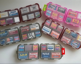 The Pocket Pharmacy, Personalized Pocket Pharmacy, Medication Organizer, Travel Pill Container, Mini Medicine Box, Portable Pill Case
