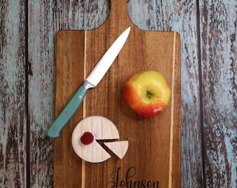 Tabla de cortar de madera de acacia personalizada: Tabla de charcutería grabada