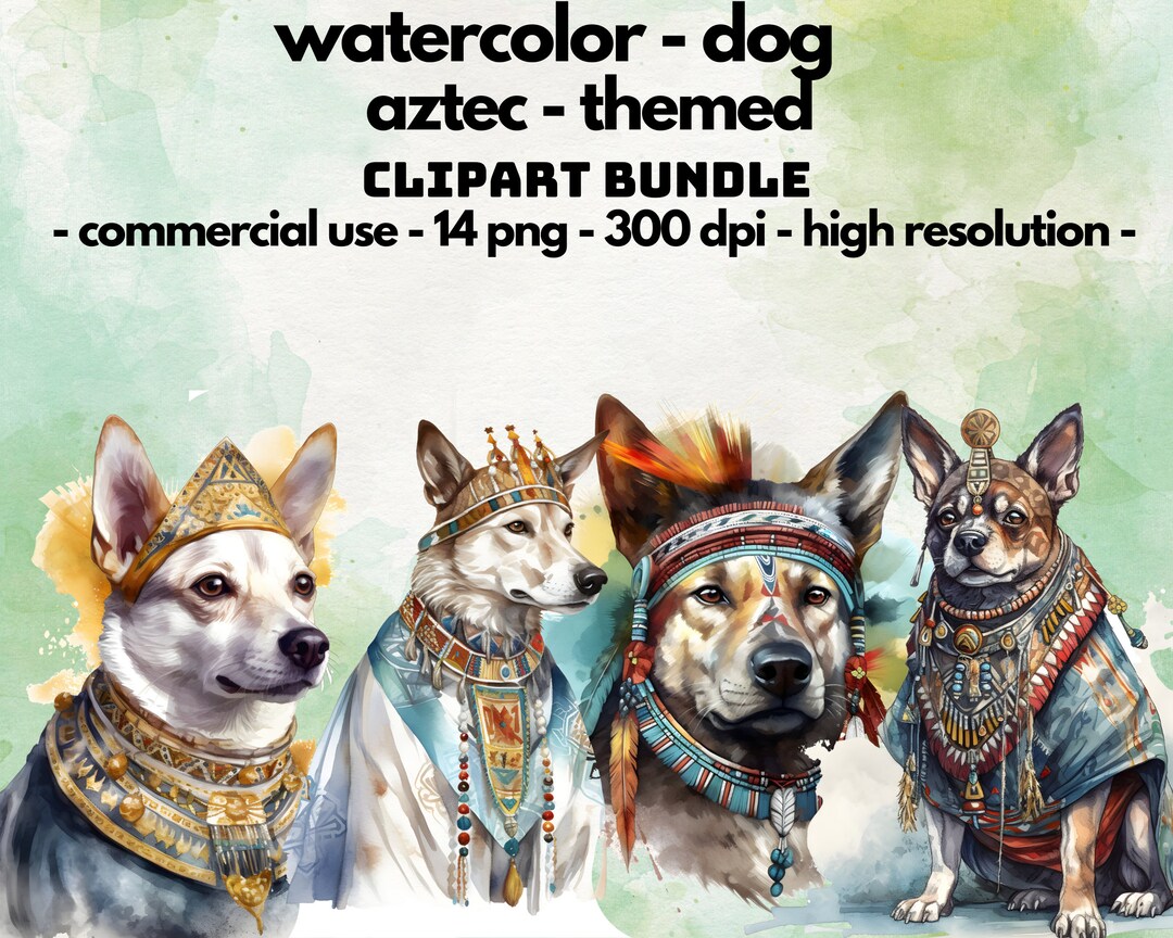 Dog Aztec Edition Animal Clipart Aztec Themed Dog Cute - Etsy