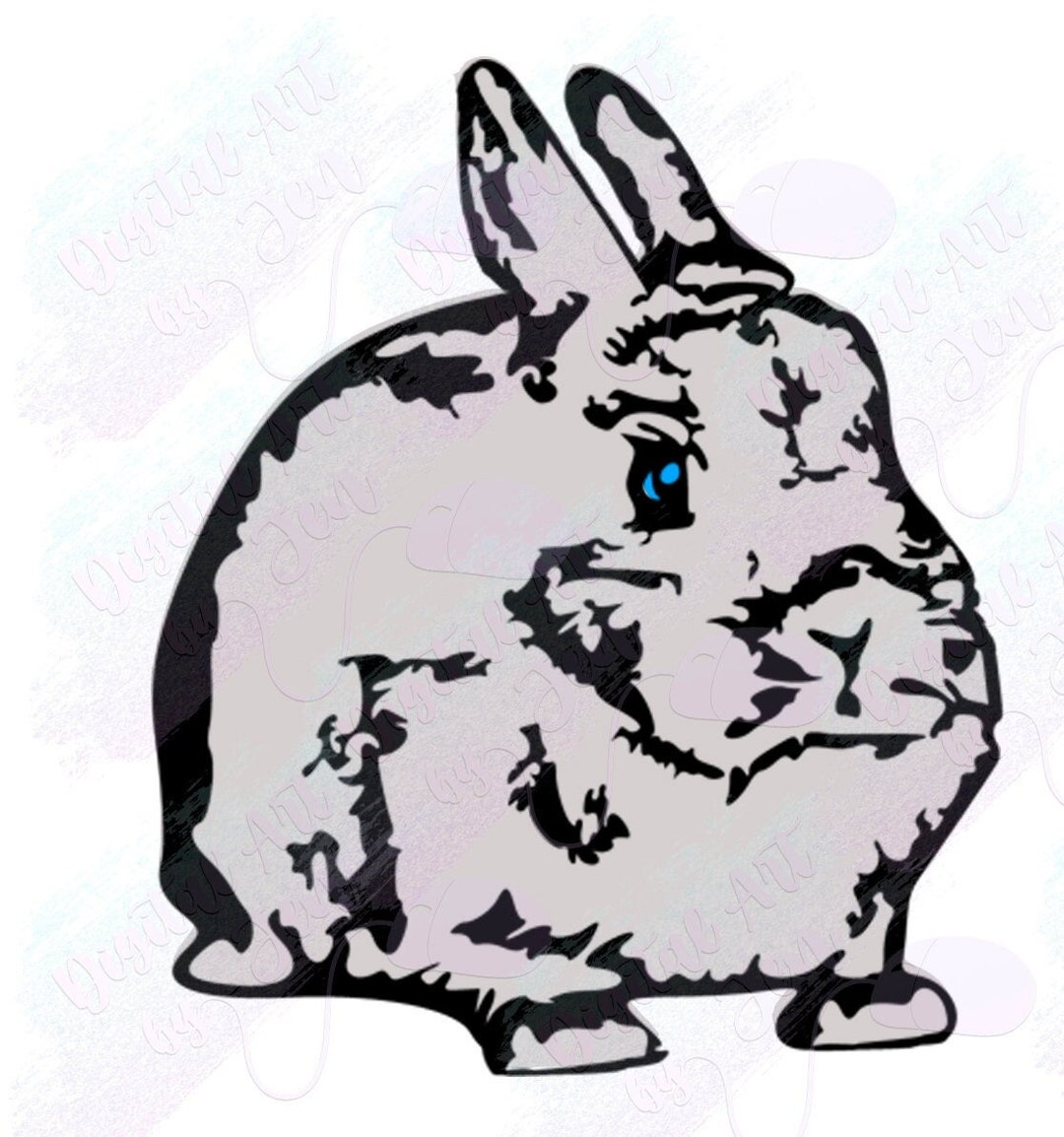 Netherland Dwarf Bunny PNG Sublimation Cricut Cutting Etsy