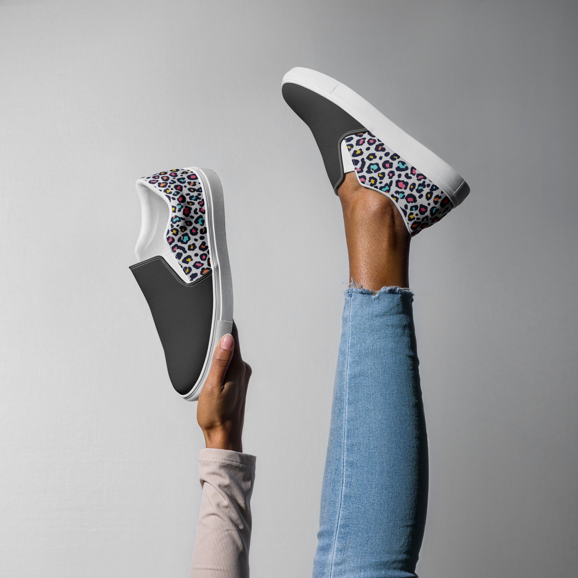 Gray leopard print shoes hot sale