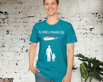 Samarreta amb frase "El meu pare és un heroi". Camiseta perfecte pel dia del pare, aninversari, regal naixement.