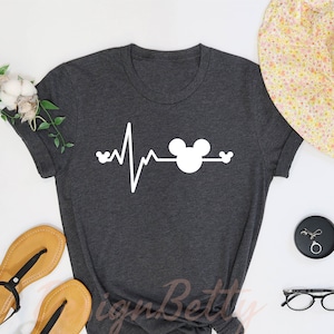 Disney Heartbeat Shirt Disney Heartbeat Disney Shirt Disney Trip Mickey Shirt Mickey Heartbeat heartbeat Shirt mickey Mouse Etsy