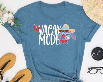 Stitch Vacay Mode Shirt, Stitch Shirt, Lilo And Stitch Shirt, Disney Vacation Shirt, Disney Summer Shirt, Disney Family Shirt, Disney Shirts