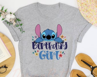 Stitch Birthday Girl Shirt, Stitch Birthday Shirt, Lilo And Stitch Shirt, Disney Stitch Shirt, Disney Family Shirt, Disney Gifts For Her