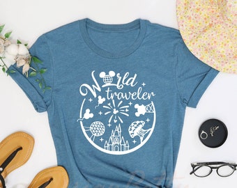 World Traveler Disney Shirt, World Traveler Epcot Shirt, Disney Epcot Shirt, Disneyland Shirt, Disney Family Shirts, Disney World Shirts