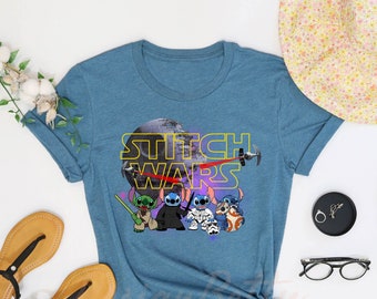Stitch Star Wars Shirt, Lilo And Stitch, Disney Stitch Shirt, Funny Stitch Shirt, Star Wars Gift, Matching Disney Shirts, Disney World Shirt
