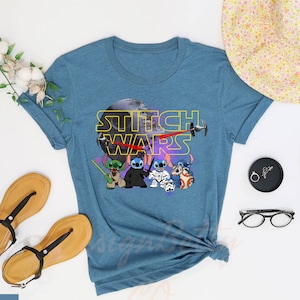 Stitch Star Wars Shirt, Lilo And Stitch, Disney Stitch Shirt, Funny Stitch Shirt, Star Wars Gift, Matching Disney Shirts, Disney World Shirt