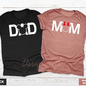 Disney Mom And Dad Shirts, Mickey Dad Shirt, Minnie Mom Shirt, Disney Mommy Daddy Shirt, Disney Family Shirt, Disney Personalized Shirt