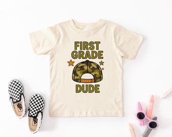 1st Grade Boy Shirt, First Grade Dude Tee, Back To School Outfit, First Day Of First Grade Graphic T Shirt