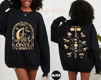 Onyx Storm Two-sided Sweatshirt, Onyx Storm Hoodie, Get Your Leathers We Have Dragons To Ride Sweater, Fourth Wing Series,Dragon Riders Gift