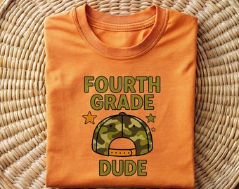 4th Grade Boy Shirt, Fourth Grade Dude Tee, Back To School Outfit, First Day Of Fourth Grade Graphic T Shirt