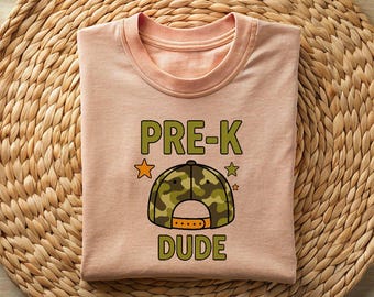 Pre K Boy Shirt, Pre K Dude Tee, Back To School Outfit, First Day Of Preschool Shirt, Cute Kids School Graphic Tee
