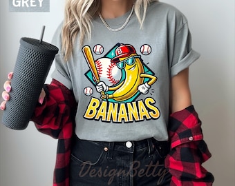 Comfort Colors Funny Baseball Banana Shirt, Savannah Bananas T-Shirt, Game Day Baseball Gift, Cute Sports Mascot Shirt, Softball Mom Shirt