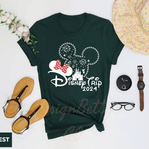 a t - shirt with a mickey mouse and minnie mouse on it