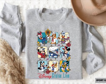 Disney Cruise Line Sweatshirt, Gift for Disney Lover, Disney Characters Sweatshirt,Family Vacation Outfit, Custom Cruise Gift,Disney Sweater