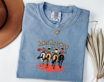 Western Halloween Comfort Colors Shirt, Howdy Halloween Cowboy Tee, Country Fall Graphic Shirt, Comfort Colors Long Sleeve Top