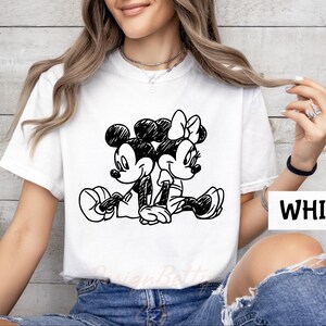 Comfort Colors Unisex Mickey And Minnie Shirt, Retro Mickey and Minnie Shirt, Vintage Disney Shirt, Gift for Girlfriend, Boyfriend Gift Idea