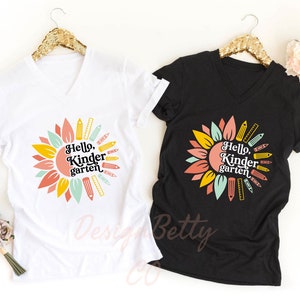 Hello Kindergarten Shirt, Kindergarten Teacher Shirt, Back To School Shirt, First Day Of School, Teacher Appreciation, Gifts For Teacher