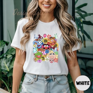 Disney The Muppets Group Floral Shirt, The Muppets Characters Shirt, Kermit the Frog, Miss Piggy, Fozzie Bear, Gonzo Tee, Disney Trip Shirt