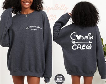 Disney Cousin Crew Sweatshirt, Custom Cousin Trip Sweater, Cousin Squad Hoodie, Disney Family Trip Apparel,Cousin Crew Party Wear,Disneyland