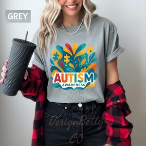 Comfort Colors Autism Awareness Shirt, Autism Puzzle Tee, Colorful Autism Pride Shirt, Autism Awareness Month Gift, Autism Acceptance Shirt