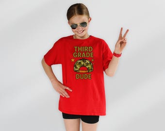 3rd Grade Boy Shirt, Third Grade Dude Tee, Back To School Outfit, First Day Of Third Grade Graphic T Shirt
